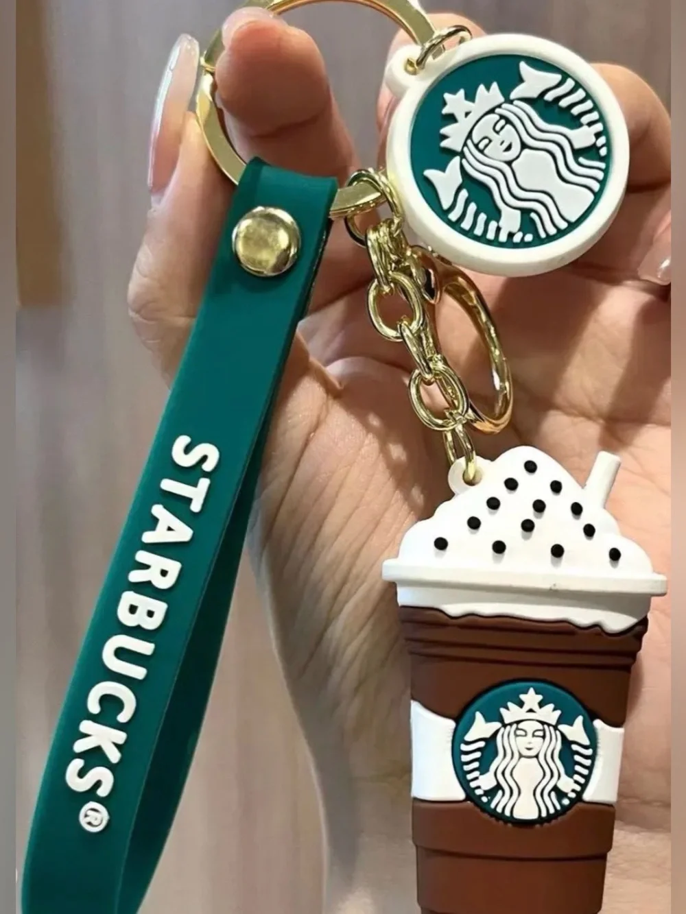 NEW Starbucks Silicone Bag Charm - Keychain with Coffee Cup
